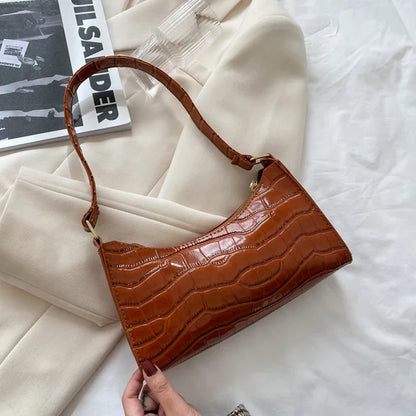 Vintage PU Leather Shoulder Bag for Women Everyday Style