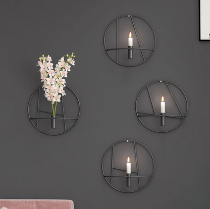 Wall Candle Holder Vase Decor Modern Minimalist Hanging Accent