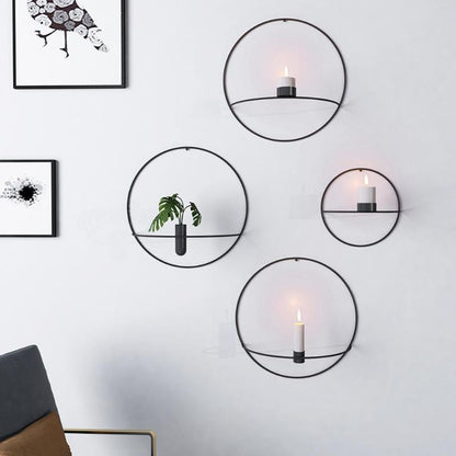 Wall Candle Holder Vase Decor Modern Minimalist Hanging Accent