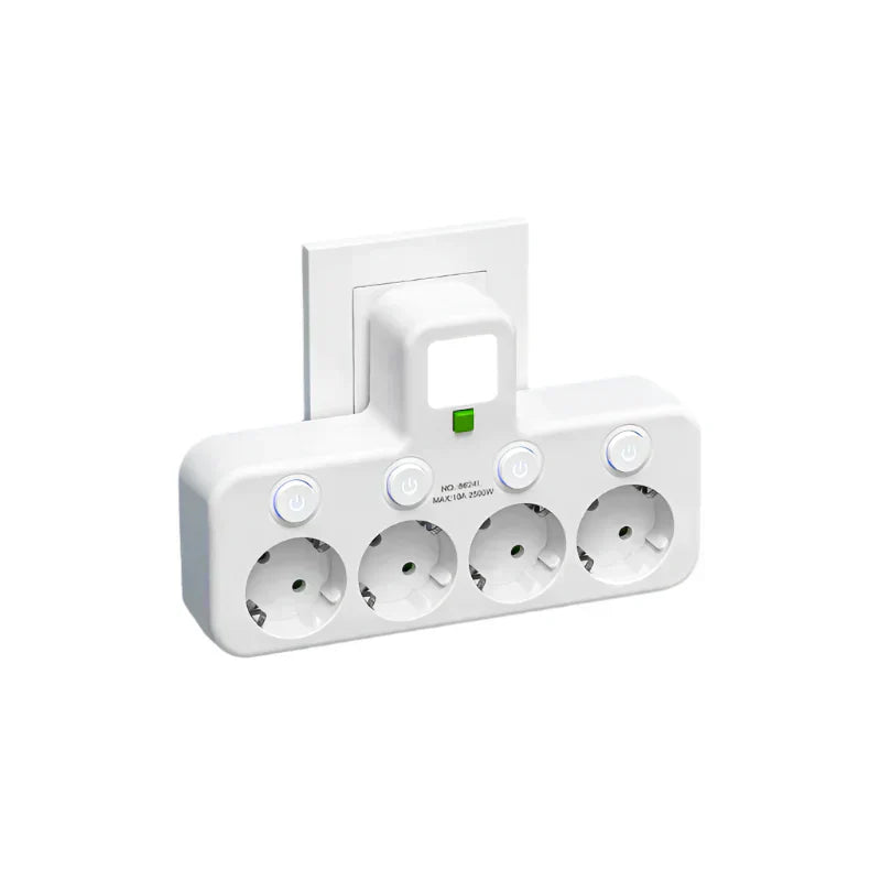 Wall Mounted Power Strip USB Type C Multi Socket Extension