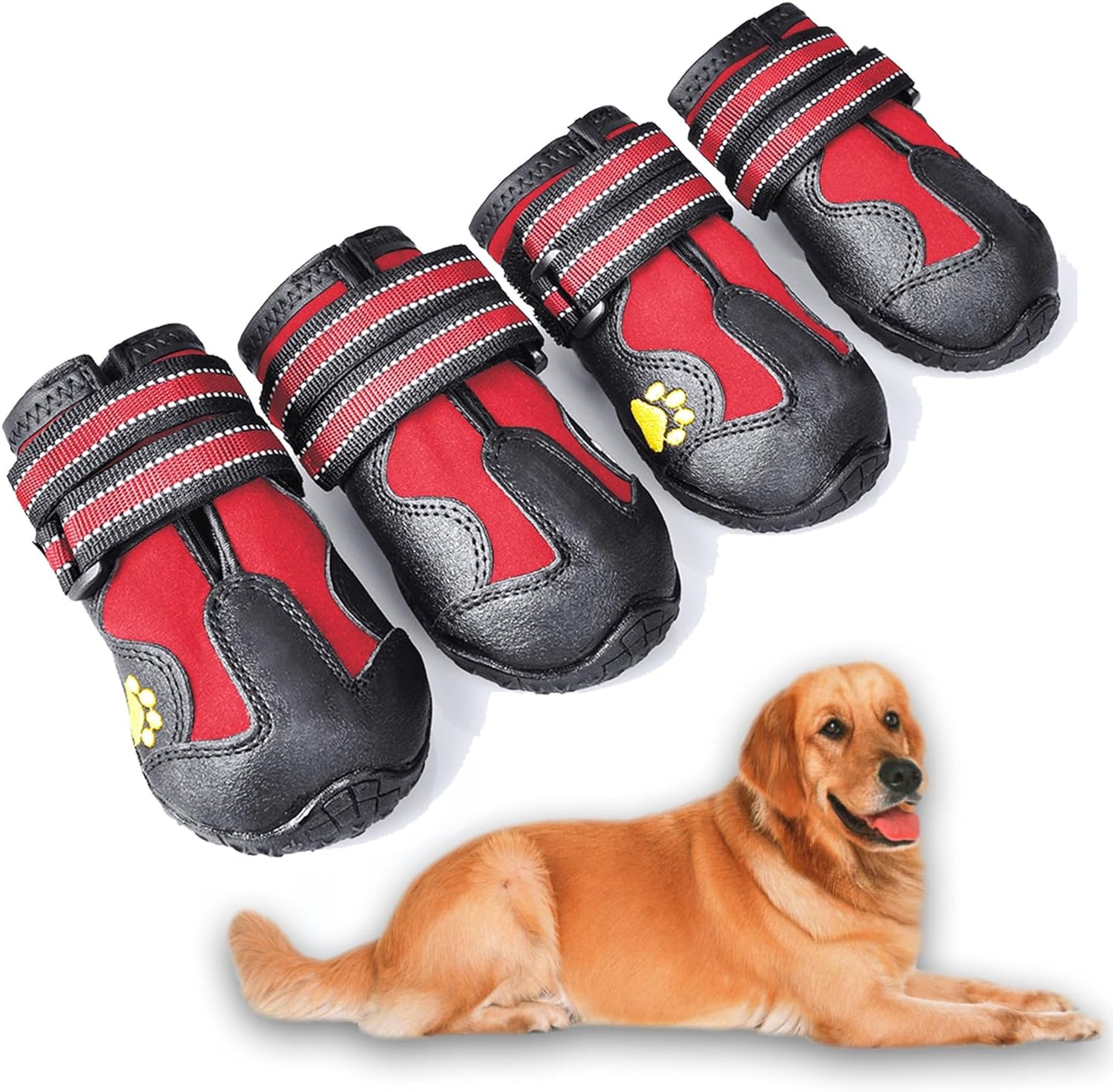 Waterproof Dog Boots Anti Slip Paw Protection Shoes