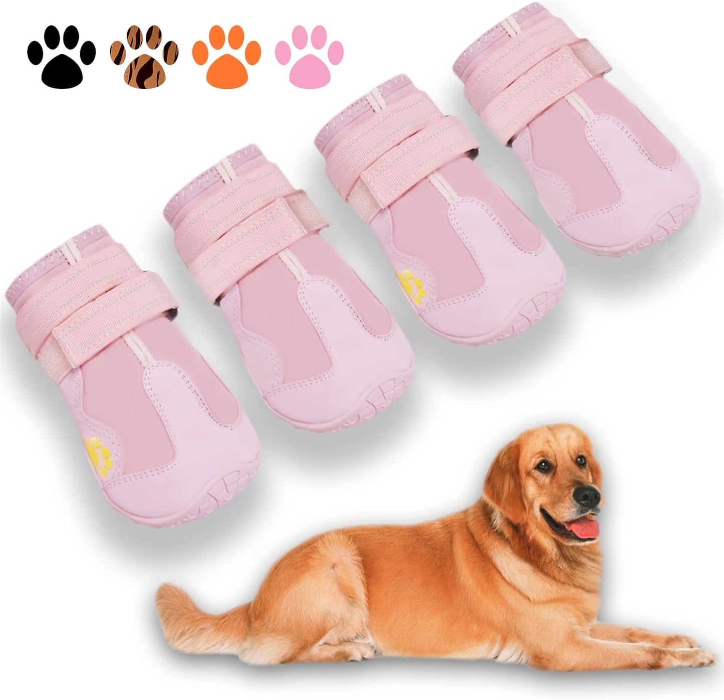 Waterproof Dog Boots Anti Slip Paw Protection Shoes
