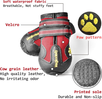 Waterproof Dog Boots Anti Slip Paw Protection Shoes