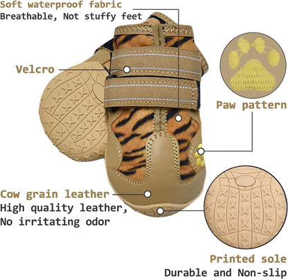 Waterproof Dog Boots Anti Slip Paw Protection Shoes