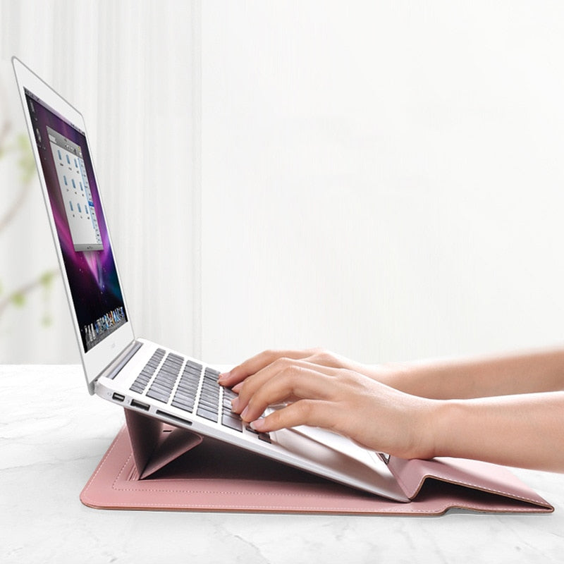 Waterproof Laptop Sleeve Shockproof PU Leather Laptop Case