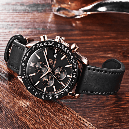 Waterproof Quartz Watch Men Stainless Steel Blue Dial