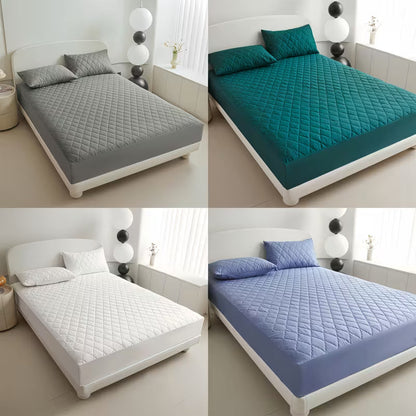 Waterproof Quilted Mattress Protector Soft Breathable Bed Cover