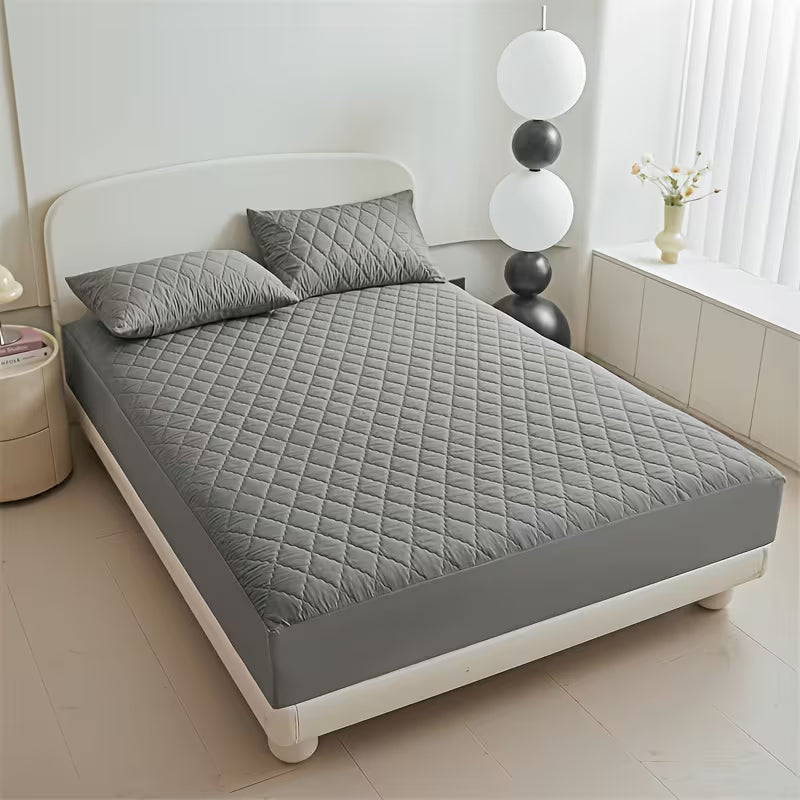 Waterproof Quilted Mattress Protector Soft Breathable Bed Cover