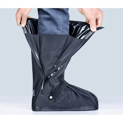 Waterproof Shoe Covers Rain Overshoes Anti Slip Zip Closure