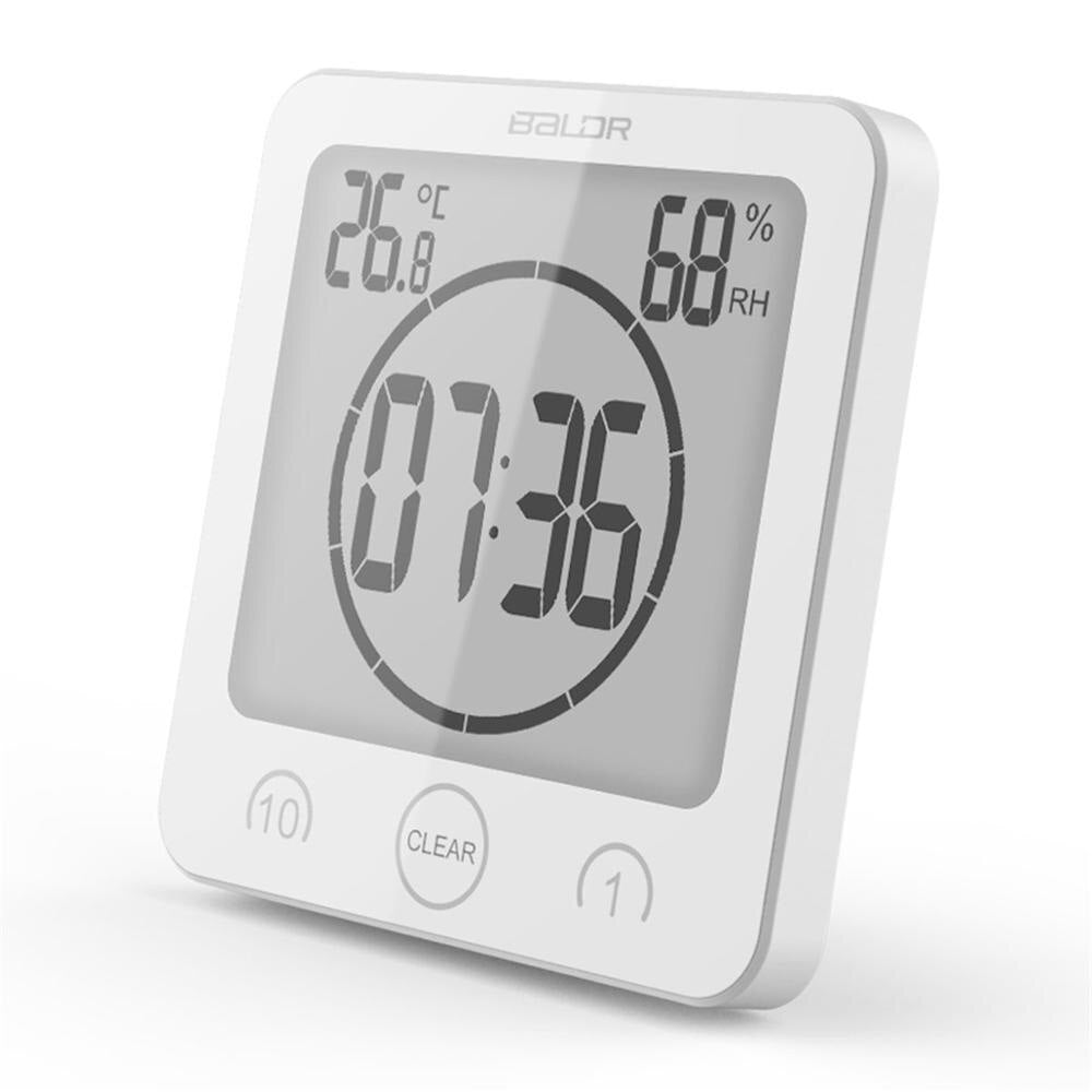 Waterproof Shower Clock Bathroom Timer Large Display