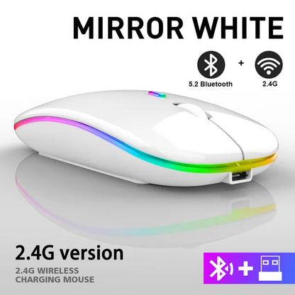 Wireless Rechargeable Mouse LED Bluetooth Computer Mouse