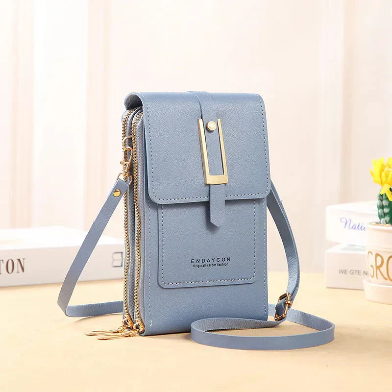 Women Phone Crossbody Bag PU Leather Mini Shoulder Bag