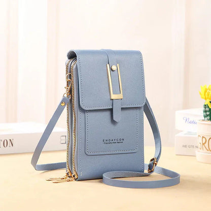Women Phone Crossbody Bag PU Leather Mini Shoulder Bag