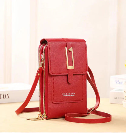 Women Phone Crossbody Bag PU Leather Mini Shoulder Bag
