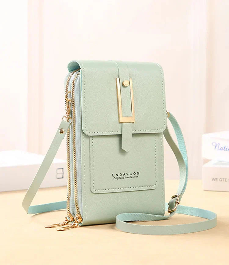 Women Phone Crossbody Bag PU Leather Mini Shoulder Bag