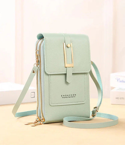 Women Phone Crossbody Bag PU Leather Mini Shoulder Bag