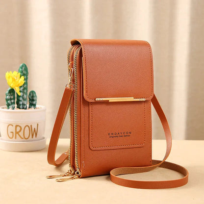 Womens Anti Theft Crossbody Bag RFID Blocking Waterproof Phone Compartment