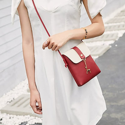 Women's Compact Square Handbag Top Handle Structured Mini Bag Secure Closure