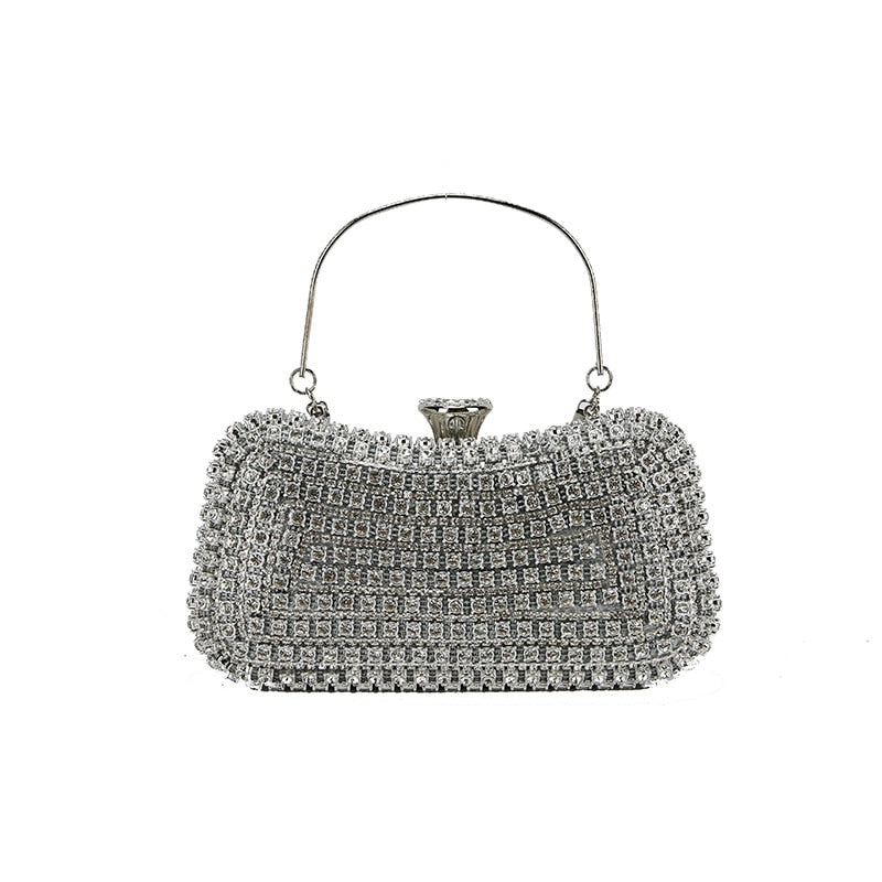 Women's Geometric Pattern Clutch Bag Compact Structured Evening Purse