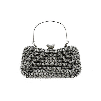 Women's Geometric Pattern Clutch Bag Compact Structured Evening Purse
