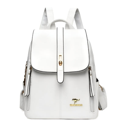 Women's Luxury Leather Backpack Elegant Everyday Office Carry