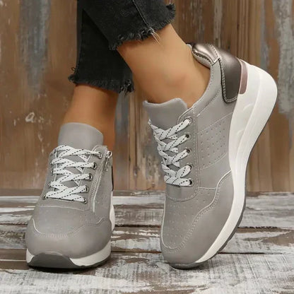Women's Orthopedic Walking Shoes Breathable Comfort Zip Sneakers