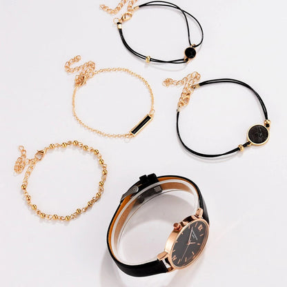 Women's Quartz Watch and Bracelet Gift Set