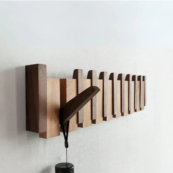 Wooden Piano Wall Coat Rack Decorative Hook Organizer