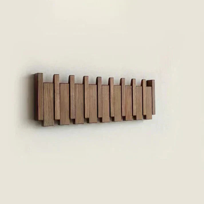 Wooden Piano Wall Coat Rack Decorative Hook Organizer