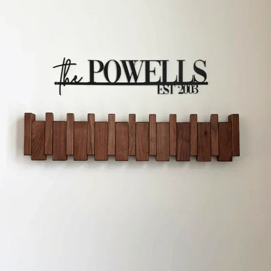 Wooden Piano Wall Coat Rack Decorative Hook Organizer