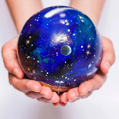Wooden Solar System Planets Toy Set Kids Educational Space Learning Toy