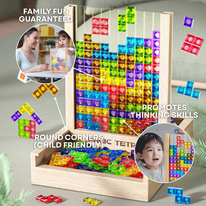 Wooden Tetris Puzzle Board Brain Training Family Game