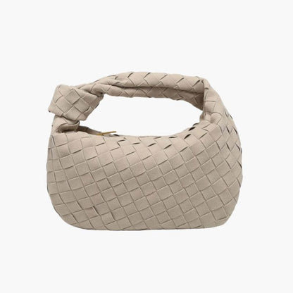 Zyrae – Women's Mini Suede Shoulder Bag with Woven Knot Design