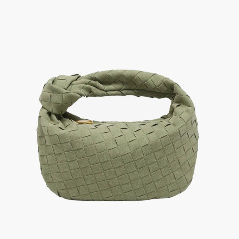 Zyrae – Women's Mini Suede Shoulder Bag with Woven Knot Design