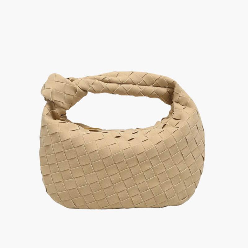 Zyrae – Women's Mini Suede Shoulder Bag with Woven Knot Design