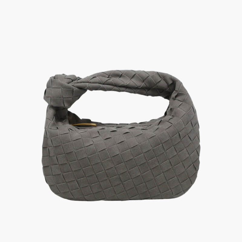 Zyrae – Women's Mini Suede Shoulder Bag with Woven Knot Design