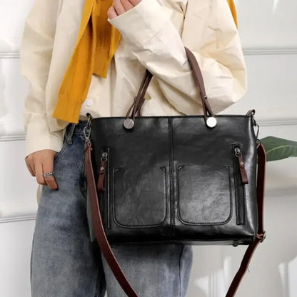 Zyrae – Women's Vintage PU Leather Shoulder Bag with Adjustable Crossbody Strap